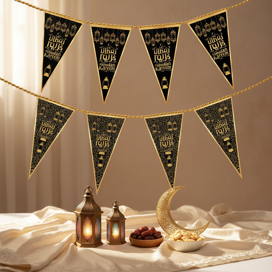 زينة رمضانية كارتون لون اسود RM-008
