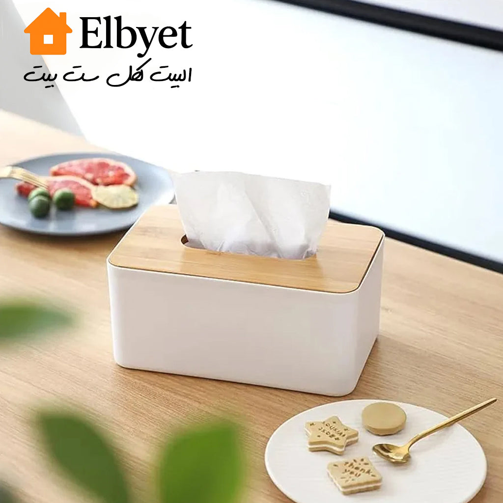 علبة مناديل غطاء خشب TR-0096
