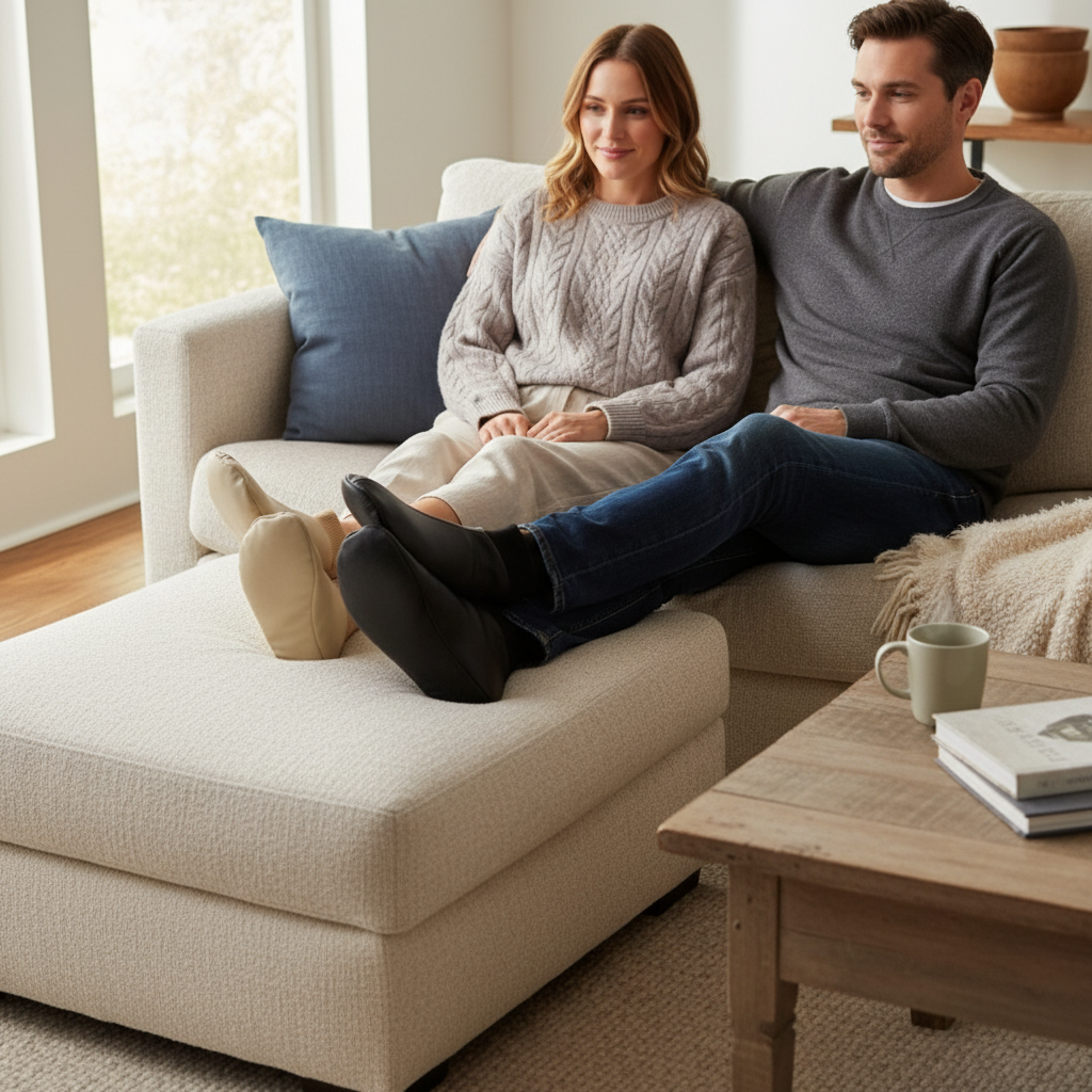 عرض الكابلز خف رجالي اسود +خف بيج حريمي