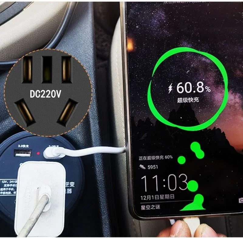 راس شاحن سيارة متعدد AB-004