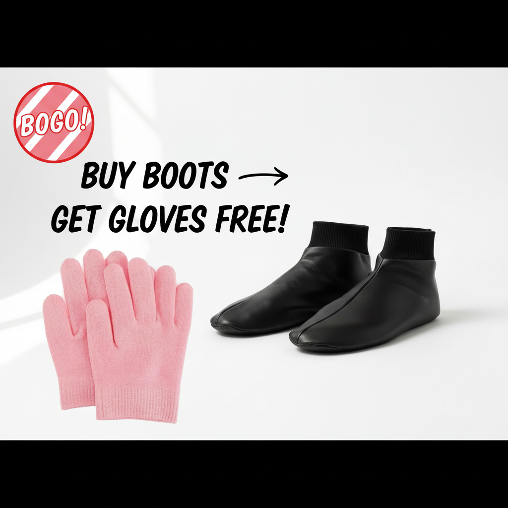 عرض الدفئ من الايد للقدم خف جلد اصلي و جوانتي سيلكون TR0428